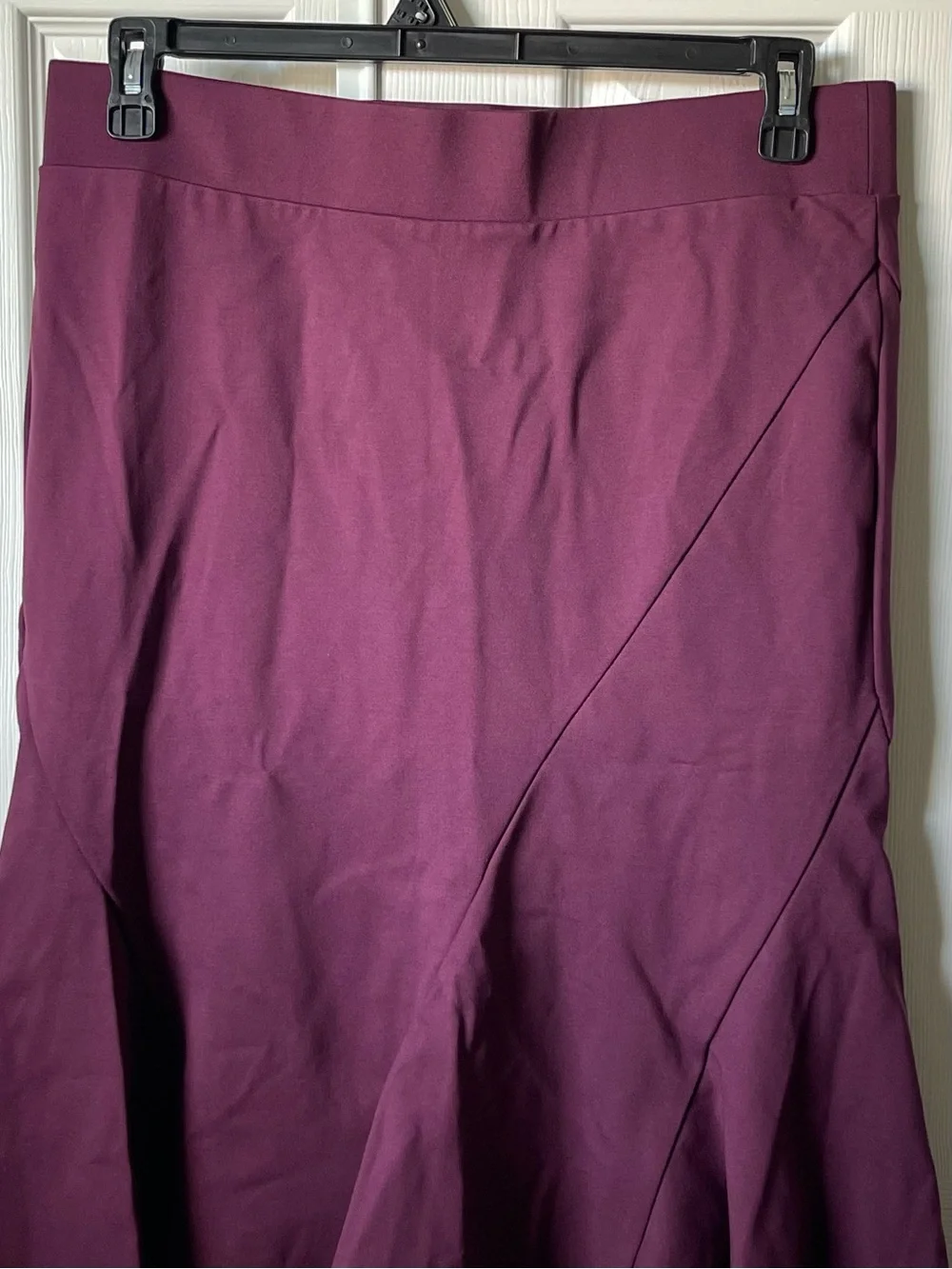 NWT Torrid Asymmetrical Seamed Flounce Skirt Plum Purple Size 1